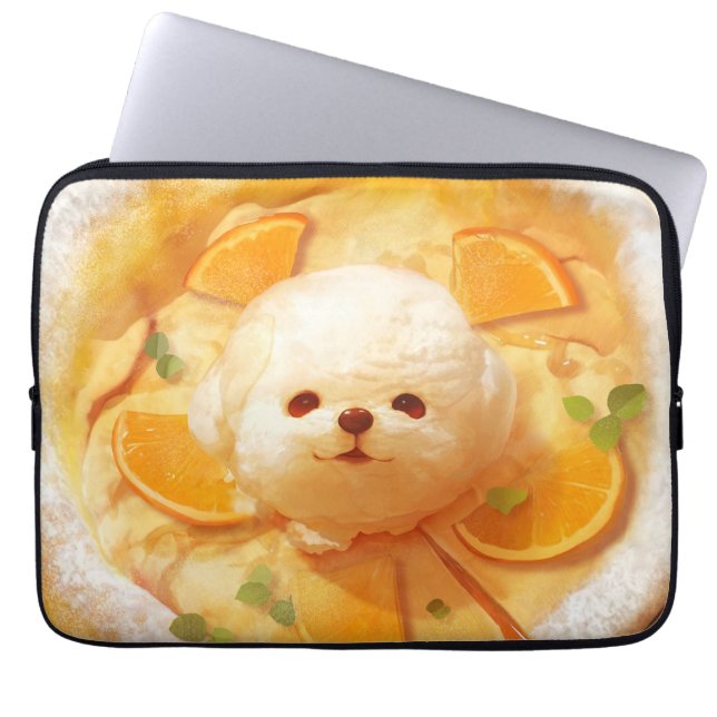Capa Para Notebook Bebê holandês Pancake com Sorvete de Cachorro Cach (Frente)