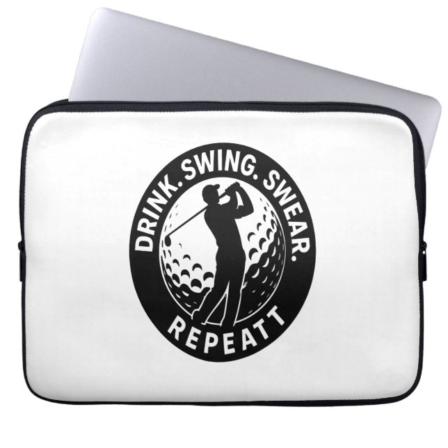 Capa Para Notebook Beber Golfe de Repetição de Suor Swing (Frente)