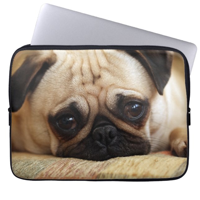 Capa Para Notebook Bebês Mais Pobres | Bebê Pug Puppy (Frente)