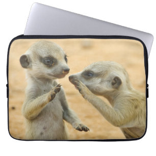 Capa Para Notebook Bebês Mais Pobres Dois Jovens Meerkats