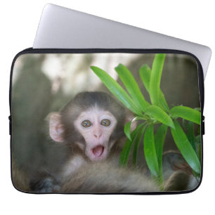 Capa Para Notebook Bebês Mais Pobres   Macaco surpreso na neve