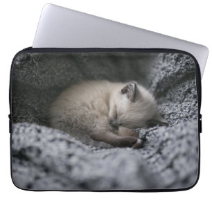 Capa Para Notebook Bebês Mais Pobres Pequeno Gato Dormindo