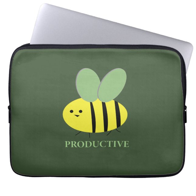 Capa Para Notebook Bee Productive, Green (Frente)