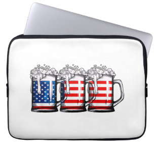 Capa Para Notebook Beer American Flag 4 de julho Men Merica Dr.