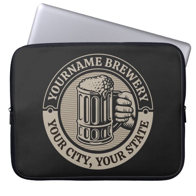 Capa Para Notebook Beer Brewing Personalized NAME Brewery Big Mug  (Frente)
