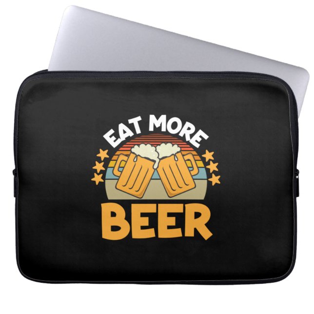 Capa Para Notebook Beer Drinker Come Mais Cerveja Engraçado Bebendo A (Frente)