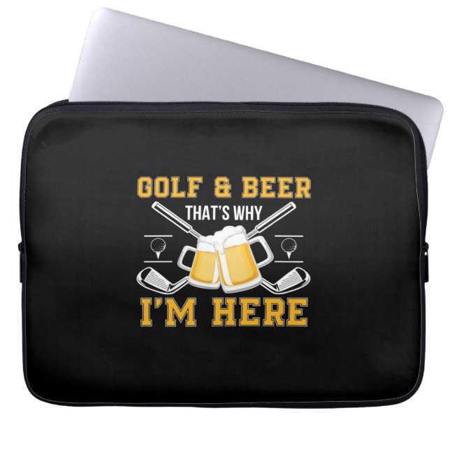 Capa Para Notebook Beer Drinker Golf E Beer Aniversário (Frente)