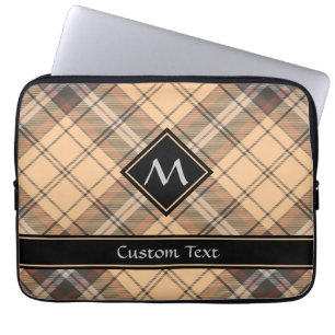 Capa Para Notebook Beige e Brown Tartan