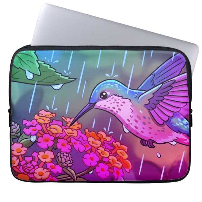 Capa Para Notebook Beija-flor Bebendo Néctar de Flores de Lantana i (Frente)