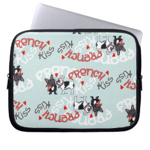 Capa Para Notebook Beijo do buldogue francês