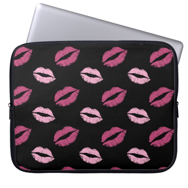 Capa Para Notebook Beijos Cor-de-Rosa (Frente)