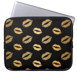 Capa Para Notebook Beijos dourados