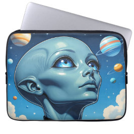 Capa Para Notebook Bela Alienígena Extraterrestre Sendo