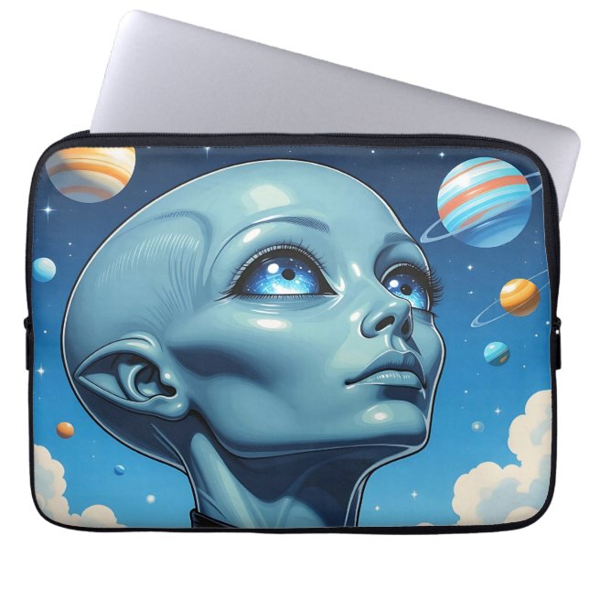 Capa Para Notebook Bela Alienígena Extraterrestre Sendo (Frente)