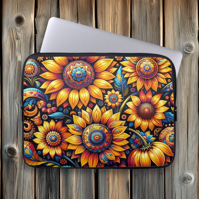 Capa Para Notebook Bela Arte Sunflower (Criador carregado)