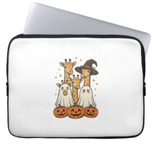 Capa Para Notebook Bela Camisa de Halloween Girafa Fantasma Abóbora D