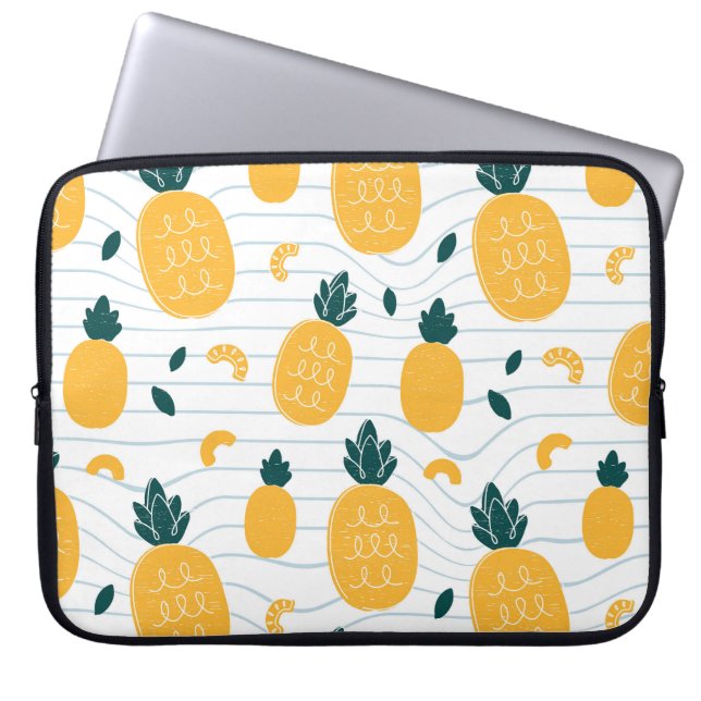 Capa Para Notebook Beleza do abacaxi: padrão desenhado à mão (Frente)