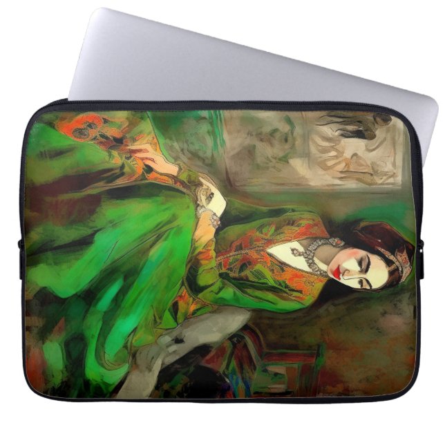 Capa Para Notebook Beleza em Verde (Frente)