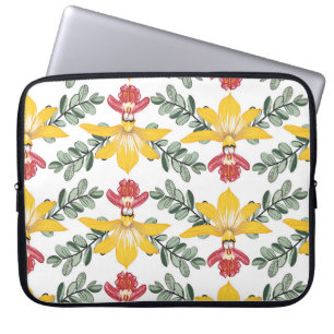 Capa Para Notebook Beleza Orquídea: Elegância Floral do Padrão.