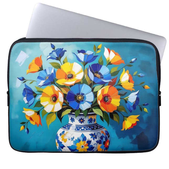 Capa Para Notebook Belíssimo Vaso de Flores  (Frente)