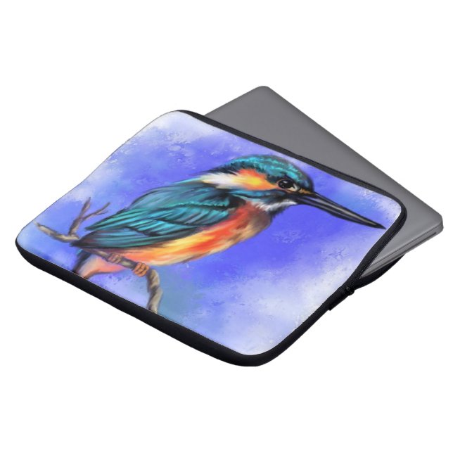 Capa Para Notebook Belo Bolsa de laptop de Ave de Kingfisher (Frente Topo)