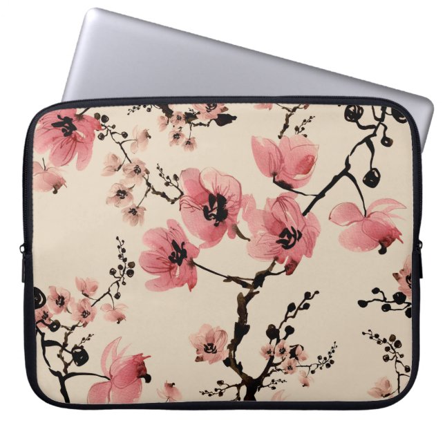 Capa Para Notebook Belo impressão de flores aquáticas. Rua (Frente)