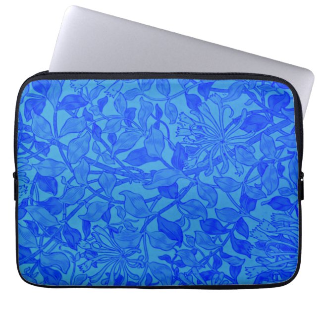 Capa Para Notebook Belo padrão azul indigo honeysuck (Frente)