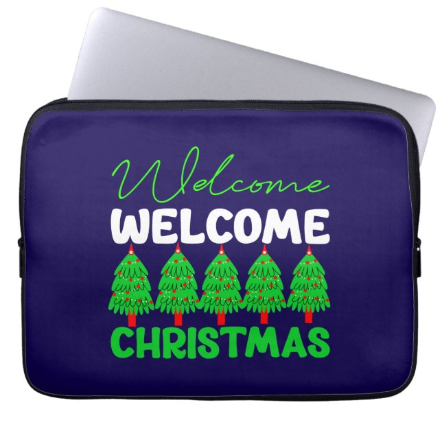 Capa Para Notebook Bem-vinda Árvore de Natal Design de Feriado-85600 (Frente)