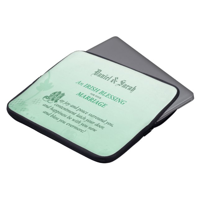 Capa Para Notebook Bênção de Felicitações de Casamento Irlandês (Frente Topo)