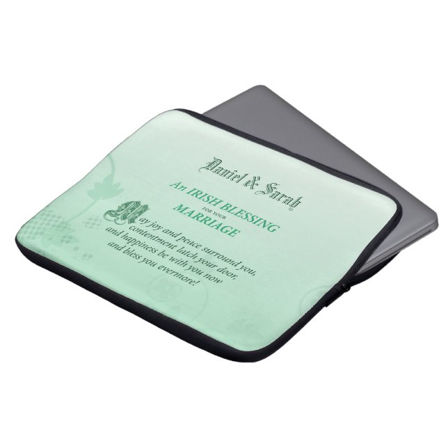 Capa Para Notebook Bênção dos Parabéns de Casamento Irlandeses (Frente Topo)