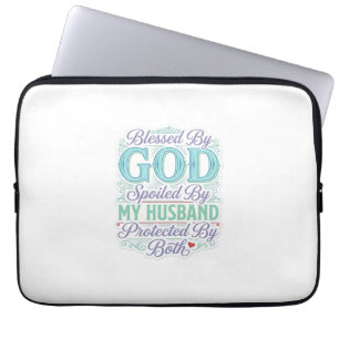 Capa Para Notebook Bendito Por Deus Mimada Pelo Meu Marido Camisa Des