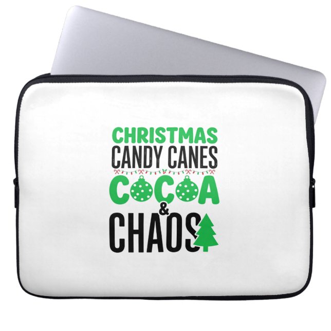 Capa Para Notebook Bengalas de Natal Cacau Caos Design (Frente)
