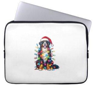 Capa Para Notebook Bernese Mountain Dog x Luzes de Natal
