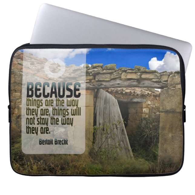 Capa Para Notebook Bertolt Brecht Inspirational Cote "Mudança" (Frente)