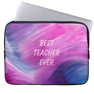 Capa Para Notebook Best Teacher Ever Pastel Swirl