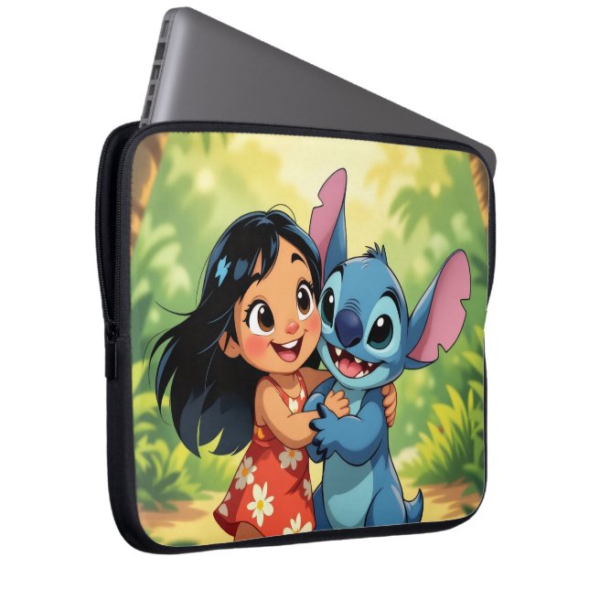 Capa Para Notebook Beste Freunde fürs Leben – Lilo & Stitch   (Frente Esquerda)