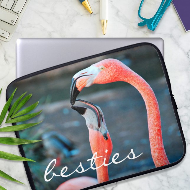 Capa Para Notebook Besties Fotográficas de Amigos Flamingo Rosa (Criador carregado)