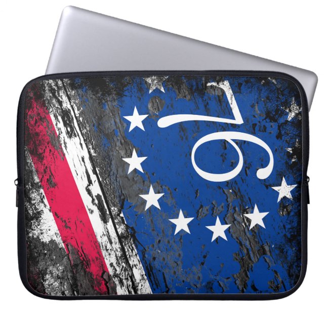 Capa Para Notebook Betsy Ross Flag 1776 Patriótico 4 de julho (Frente)