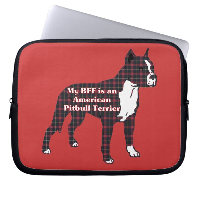 Capa Para Notebook BFF American Pitbull Terrier (Frente)