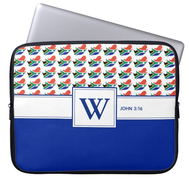 Capa Para Notebook BÍBLIA da ÁFRICA DO SUL Monograma Laptop cristã (Frente)