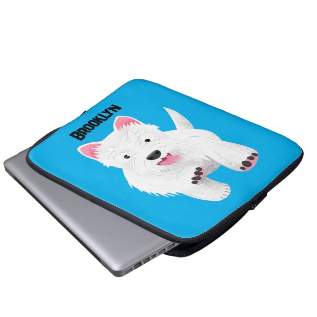 Capa Para Notebook Bicho branco-branco da rodovia oeste terrivel (Frente Inferior)