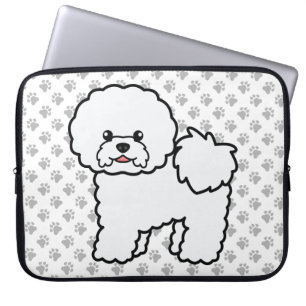 Capa Para Notebook Bichon Frise Cute Cartoon Cachorros e Patas