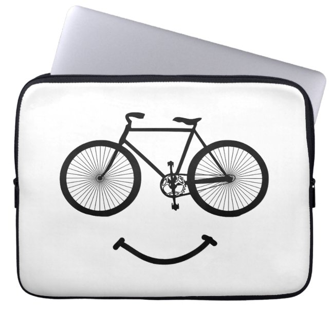 Capa Para Notebook Bicicleta e Andando de bicicleta de T-Shirt Blac (Frente)