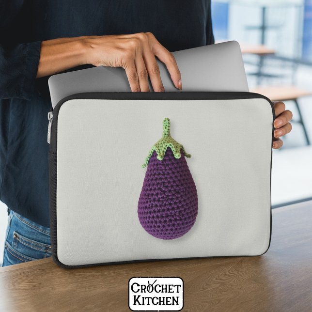 Capa Para Notebook Bicicleta Mínima de Crochet Purple (Criador carregado)