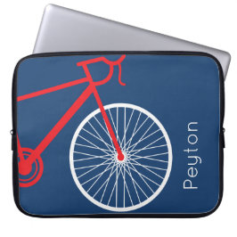 Capa Para Notebook Bicicleta Vermelha e Branca