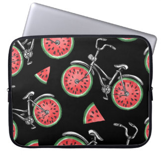 Capa Para Notebook Bicicletas de roda de melancia, padrão de verão.