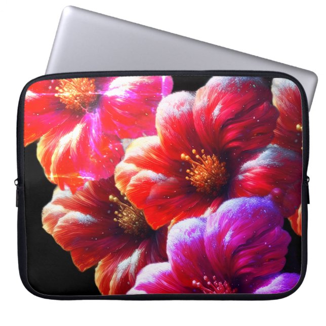 Capa Para Notebook Big, Bold, Beautiful Flowers on an Electronics Bag (Frente)