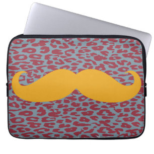 Capa Para Notebook Bigode alaranjado engraçado