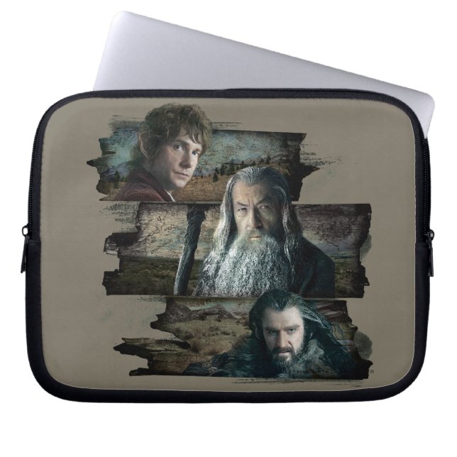 Capa Para Notebook BILBO BAGGINS™, Gandalf, THORIN OAKENSHIELD™ (Frente)