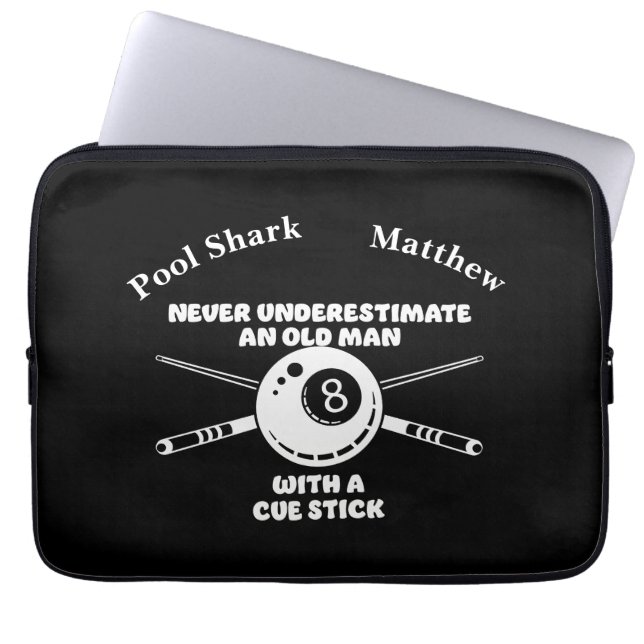 Capa Para Notebook Billiards falando sobre experiência e habilidades (Frente)
